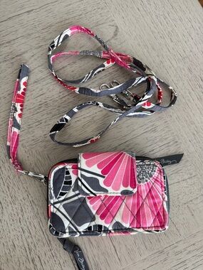 Vera Bradley Cheery Blossoms Pink/Red Floral Quilted Zip Around Wallet